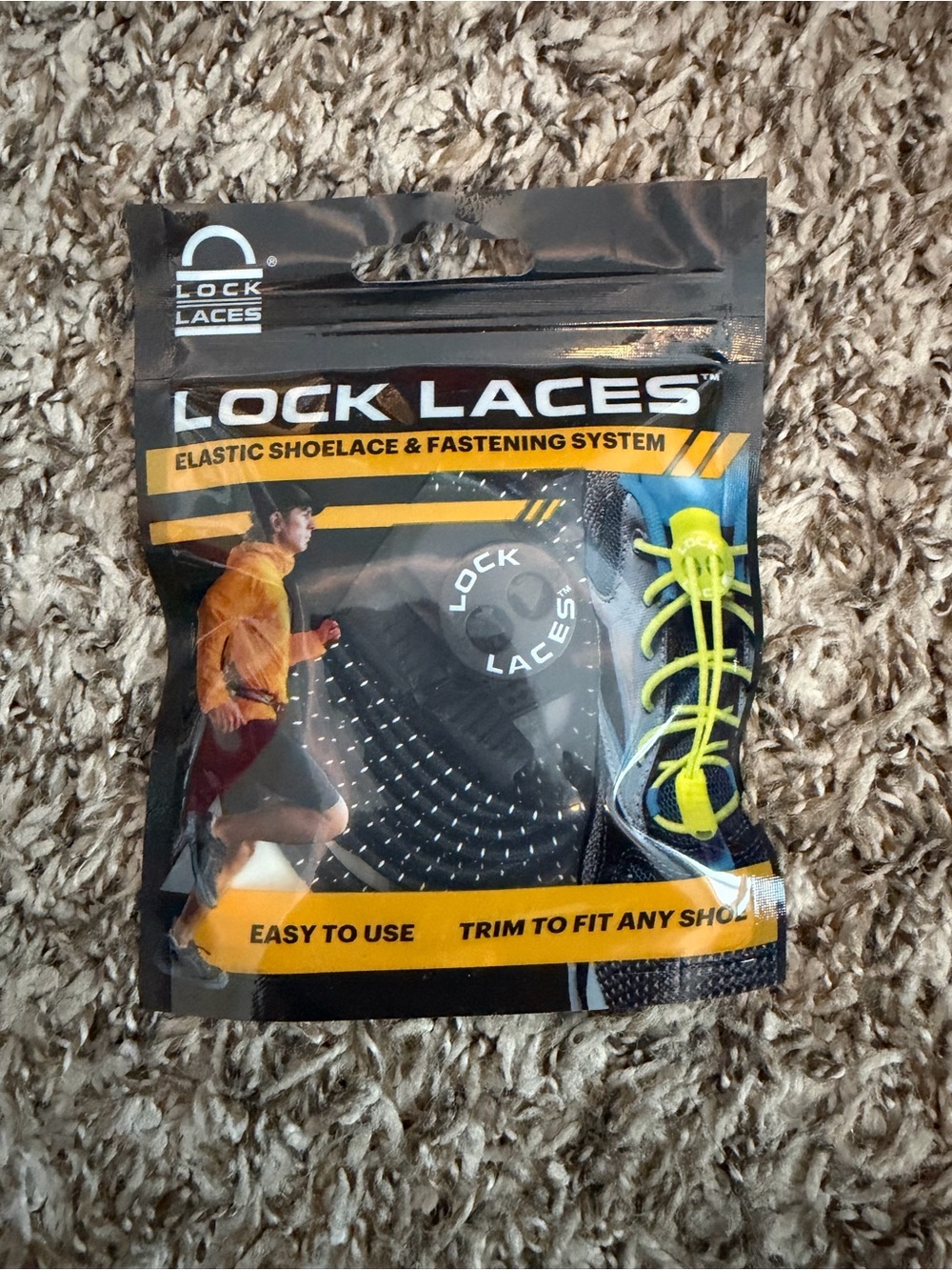 Lock Laces Elastic Shoelace Fastening System - Black and White